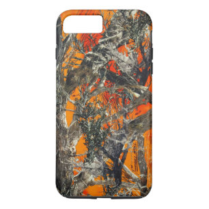 Zwaar Oranje Camo iPhone 8 Plus / 7 Plus Hoesje