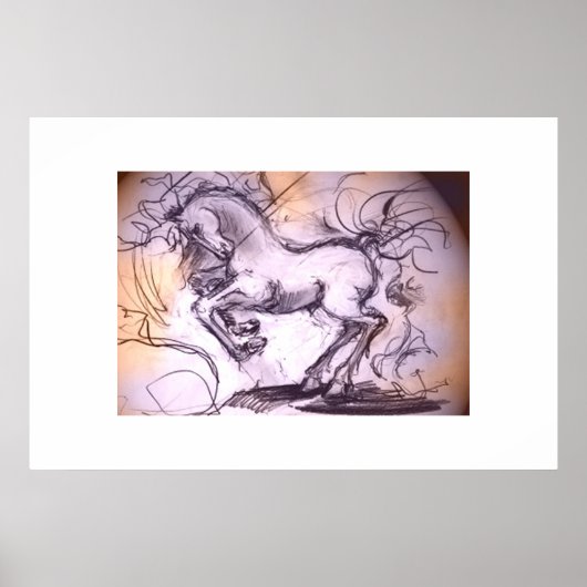 Zwaar paard poster (Voorkant)