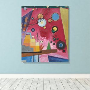 Zwaar Rood door Wassily Kandinsky Canvas Afdruk