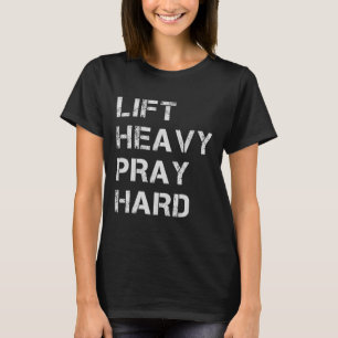 Zwaar tillen hard bidden gewichtheffen en bodybuil t-shirt