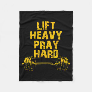 Zwaar tillen hard bidden Workout Christelijk tille Fleece Deken