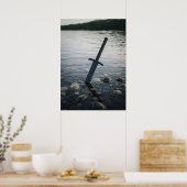 Zwaard in het meer poster (Keuken)