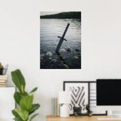 Zwaard in het meer poster (Thuiskantoor)