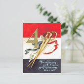 Zwaard Sabre Rood Wit Blauw Briefkaart (Staand voorkant)