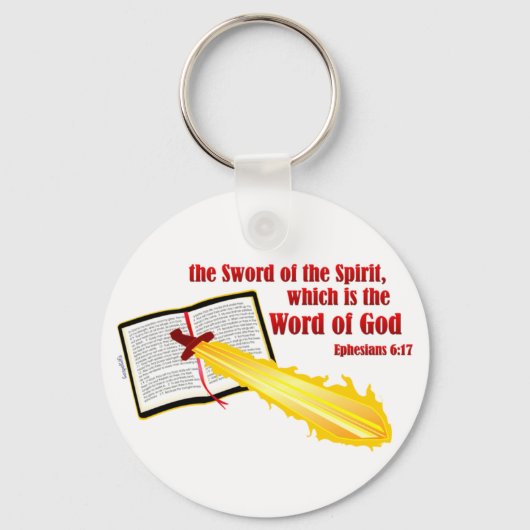 zwaard van het Christelijke geschenk Sleutelhanger (Voorkant)