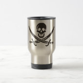 Zwaard van Obsidiaan Schedel Piratenvlag van Calic Reisbeker (Center)