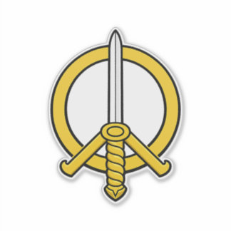 Zwaard van Vrede Embleem - Middeleeuws Vredes Symb Sticker