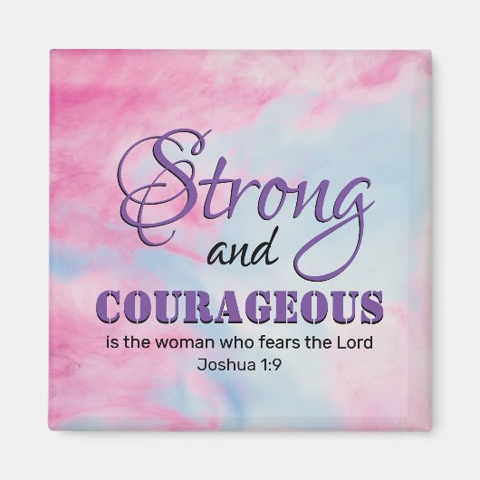 Zwaardeloos Christelijk STERK COURAGEOUS VROUW Magneet (Voorkant)