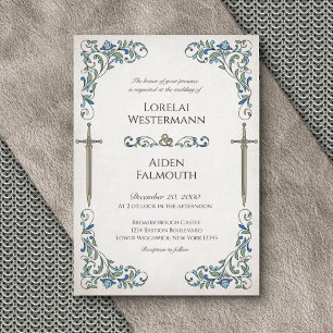 Zwaarden Gamer Fantasy Wedding Kaart