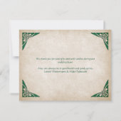 Zwaarden Keltische bruiloft Bedankkaart (Achterkant)