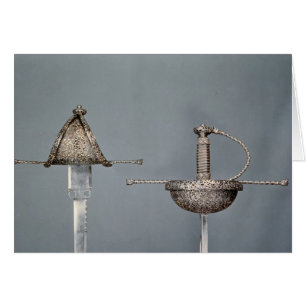 Zwaarden: met bekerfolie gesneden riem van gesnede