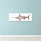 zwaardvis canvas afdruk (Insitu (Houten vloer))