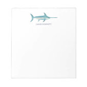 Zwaardvis Gevist thema briefpapier Notitieblok (Voorkant)