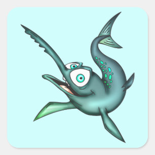 zwaardvis vierkante sticker