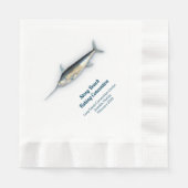 Zwaardvis Vissende het Verdrag inzake drijfzout Servet (Voorkant)