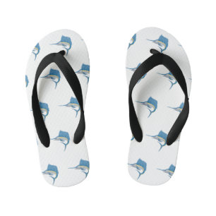 Zwaardvis zeilvis leuk cartoon illustratie kinder teenslippers