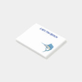 Zwaardvis zeilvis leuk cartoon illustratie post-it® notes (Schuin)