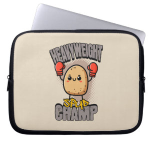 Zwaargewicht Spud Kampioen Boksen Aardappel Laptop Sleeve