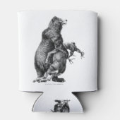 Zwaarlijk beer jagen in eenvoudige tekening blikjeskoeler (Achterkant)