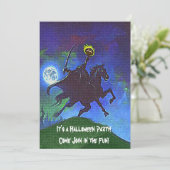 Zwaarloze Horseman in blauw licht Kaart (Staand voorkant)