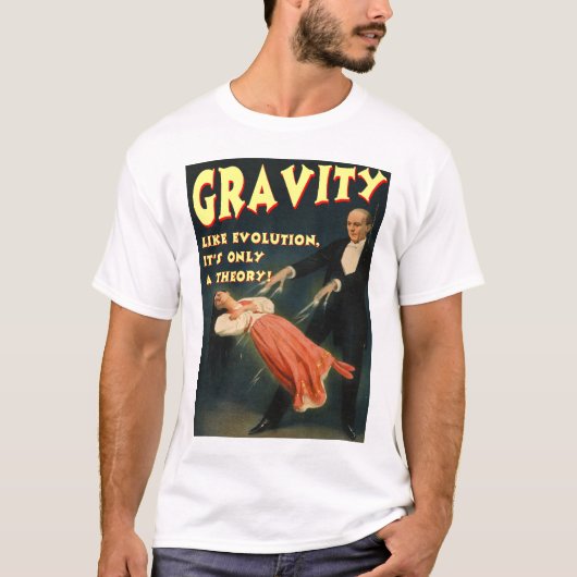Zwaartekracht als evolutie is de enige theorie t-shirt (Voorkant)