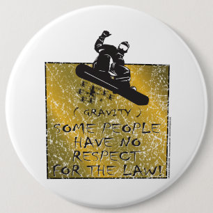 Zwaartekracht-Snowboarder Ronde Button 6,0 Cm