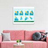 Zwadelen Canvas Afdruk (Insitu (Woonkamer))