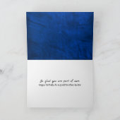 zwager verjaardag blauw leer kaart (Binnen)