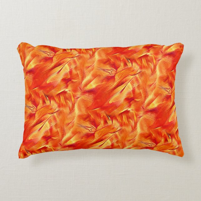 Zwakke textuur zeer satijn, veel roodachtig gouden accent kussen (Voorkant)