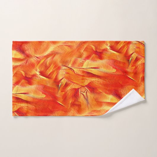 Zwakke textuur zeer satijn, veel roodachtig gouden bad handdoek (Handdoek)