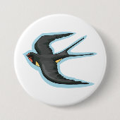 Zwaluw Vogel Vliegend Ronde Button 7,6 Cm (Voorkant)