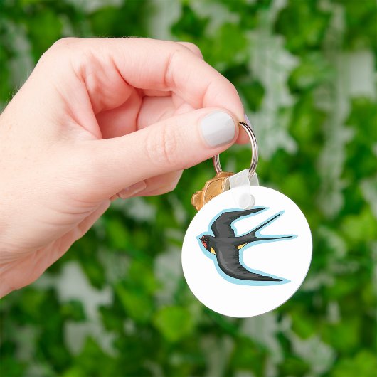Zwaluw Vogel Vliegend Sleutelhanger