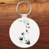  zwaluw-vogelkunst sleutelhanger (Voorkant)