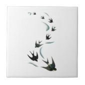 zwaluw-vogelkunst tegeltje (Voorkant)