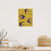 Zwaluw Vogels Poster (Keuken)