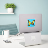 Zwaluwstaart - Sticker (Laptop op bureau)