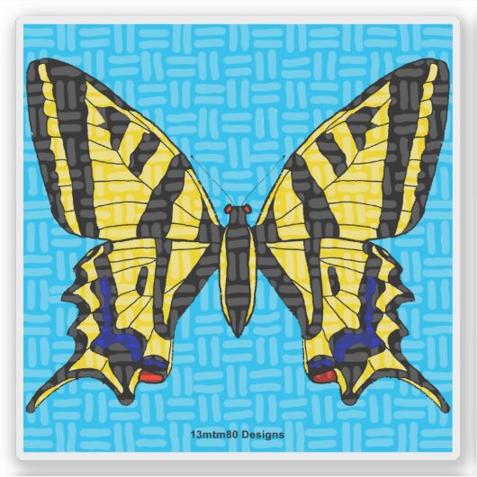 Zwaluwstaart - Sticker (Voorkant)