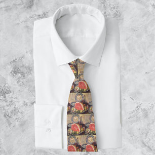  zwammen met groene bonen en aardappelen stropdas