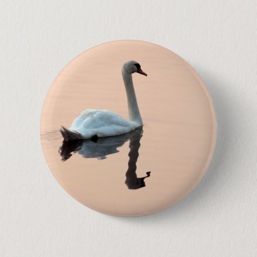 Zwan bij Sunset Button (Voorkant)