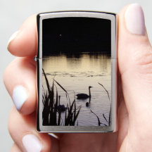 Zwanen bij Dusk Zippo Lighter