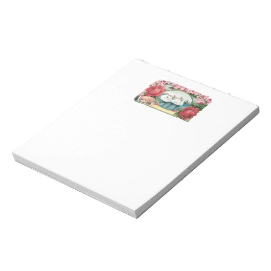 Zwanen en Rozen Victoriaans Notitieblok (Gedraaid)