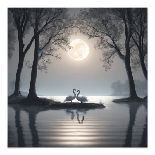 Zwanen in liefde Poster (Voorkant)