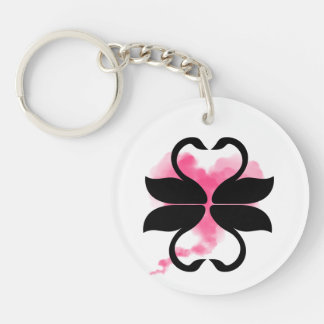 Zwanen liefde Sleutelhanger van acryl