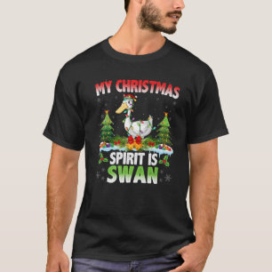 Zwanen met kerstmuts Mijn kerstgeest is zwaan T-shirt