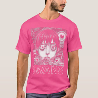 Zwanen origineel esthetisch ventilatorontwerp t-shirt