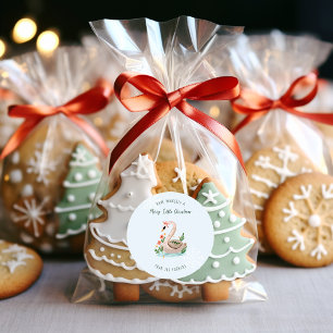 Zwanen zwemmen   12 dagen kerstvakantie ronde sticker