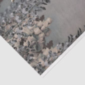 Zwanenmeer Blauw Bloemen Bruids Portret Kunst Tissuepapier (Detail)