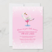 Zwanenmeer roze ballet dansen Overweging Event Kaart (Achterkant)