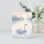 zwanenmeer | Waterverf Airy Light Painting Briefkaart (Staand voorkant)