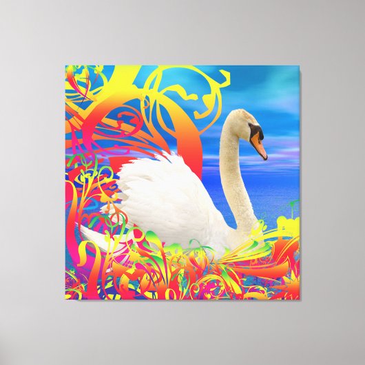 Zwanennest Canvas Afdruk (Voorkant)